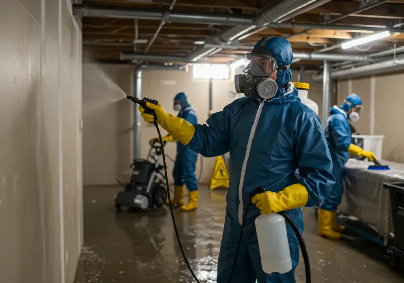 Basement Sanitization and Antimicrobial Treatment process in Perquimans County, NC