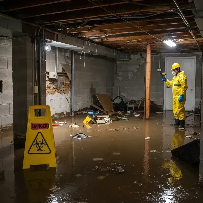 Flooded Basement Electrical Hazard in Perquimans County, NC Property