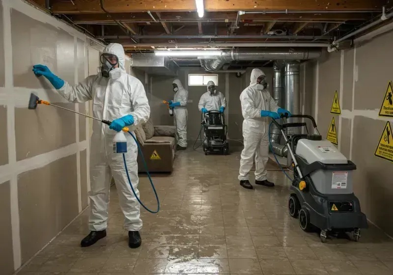 Basement Moisture Removal and Structural Drying process in Perquimans County, NC